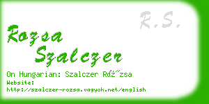 rozsa szalczer business card